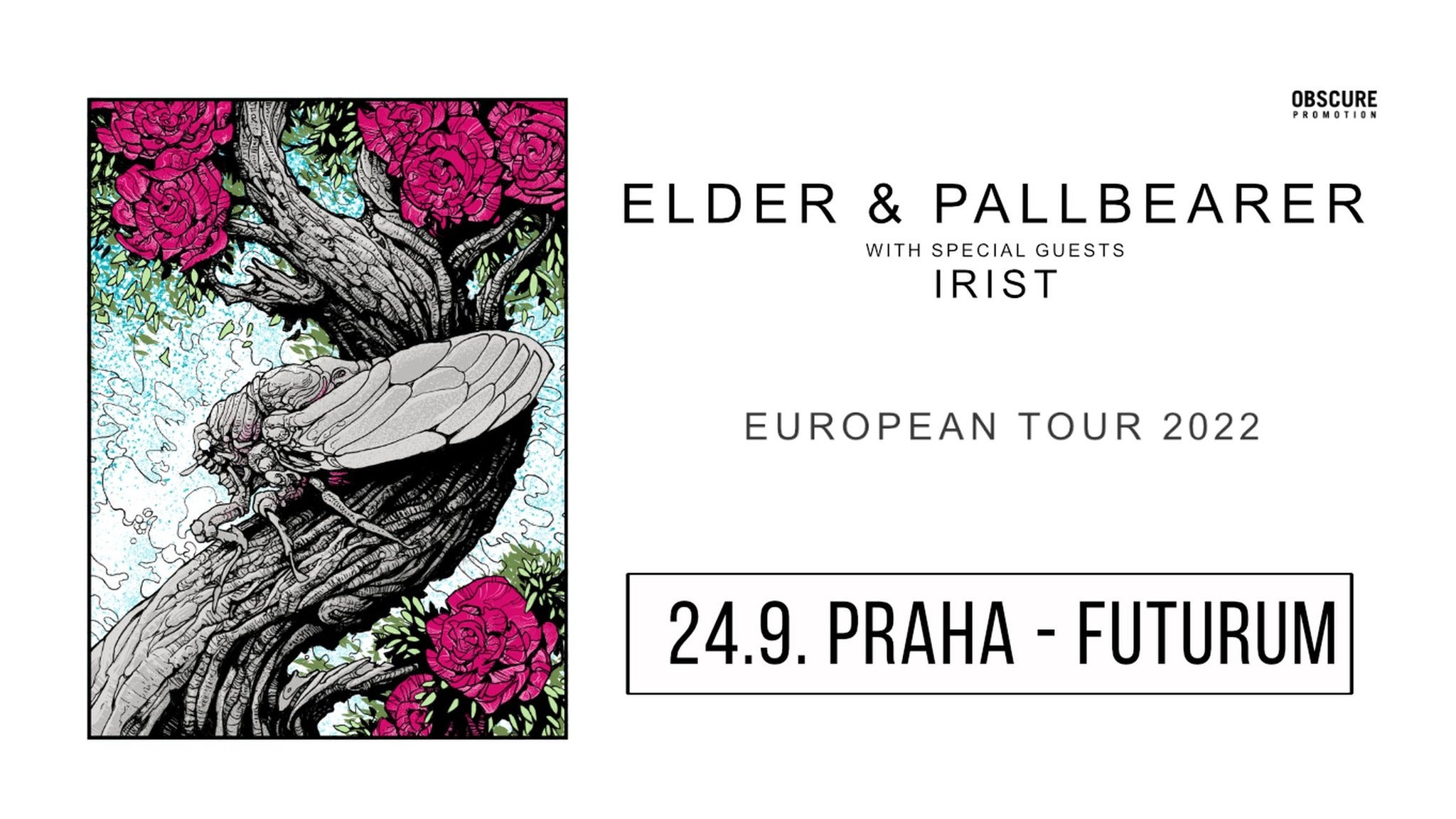 ELDER & PALLBEARER, IRIST- koncert Praha -Futurum Music Bar Praha 5 Zborovská 82/7, Praha 5 15000