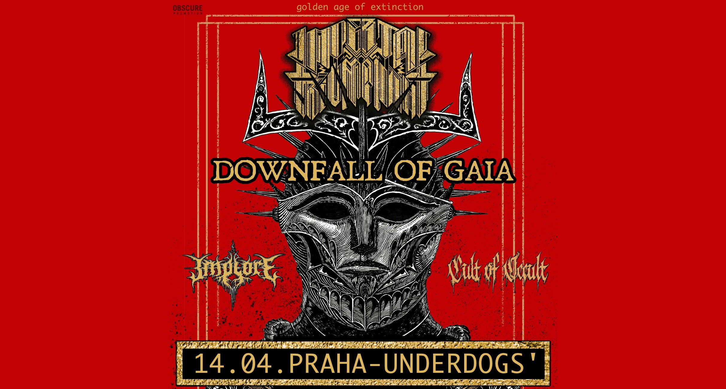 IMPERIAL TRIUMPHANT, DOWNFALL OF GAIA, IMPLORE, CULT OF OCCULT- koncert v Praze -Underdogs‘ Ballroom Praha 5 Nádražní 3, Praha 5 15000