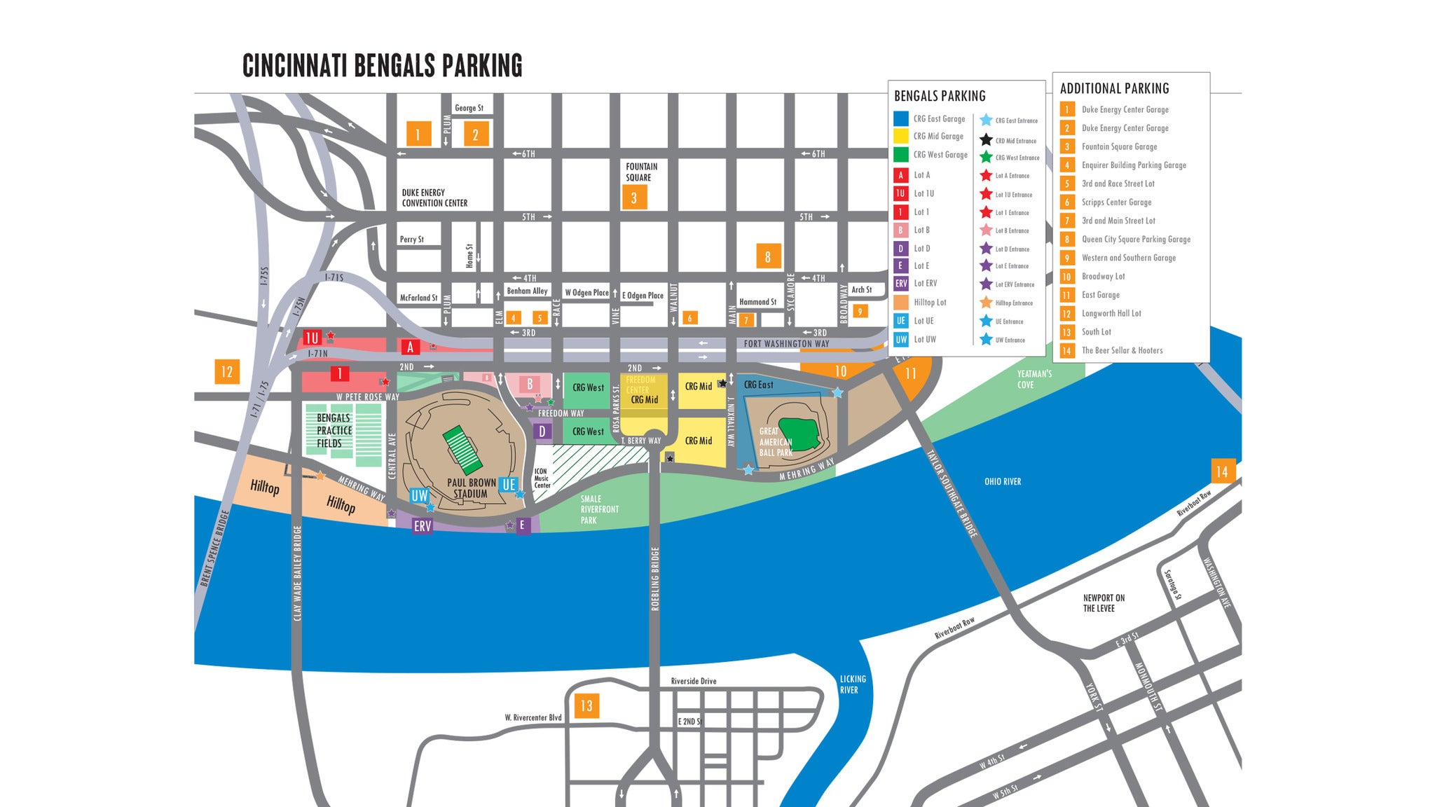 Cincinnati Bengals Paul Brown Stadium Seating Chart Elcho Table