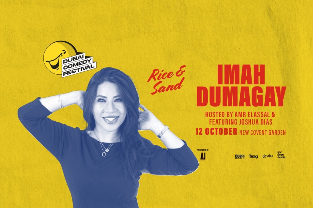 Imah Dumagay Rice and Sand Live at Dubai Comedy Festival event poster