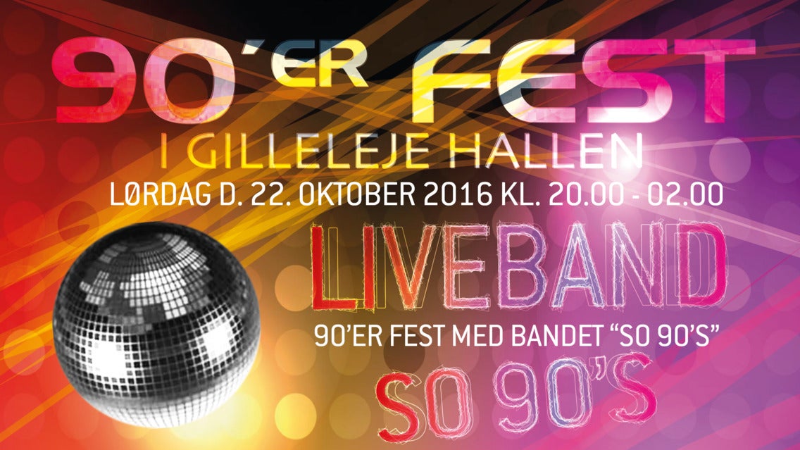 90'er Fest i Gilleleje Hallen live