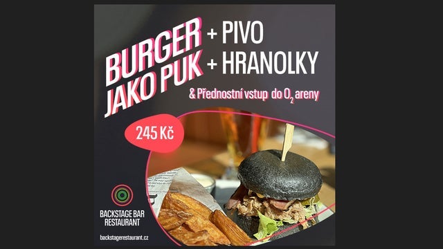 BURGER JAKO PUK – HC Sparta Praha – Tappara Tampere v BACKSTAGE RESTAURANT u O2 areny, Praha 9 05/09/2024