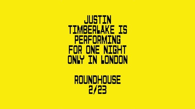 Justin Timberlake in Roundhouse, London 23/02/2024