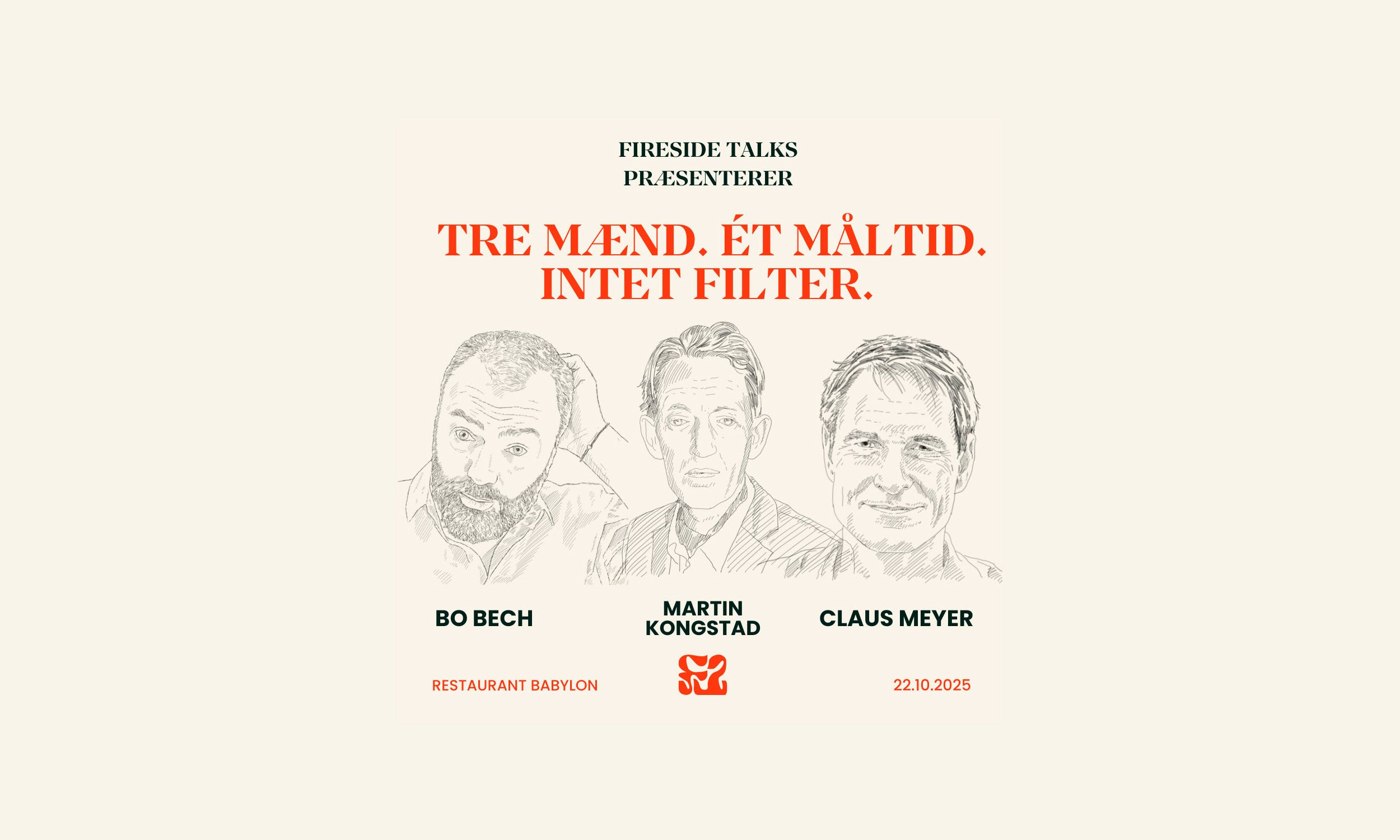 Tre mænd. Ét måltid. Intet filter.
