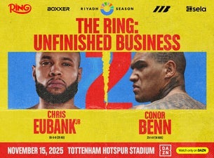 The Ring: Unfinished Business Eubank Jr v Benn 2 Seating Plan Tottenham Hotspur Stadium