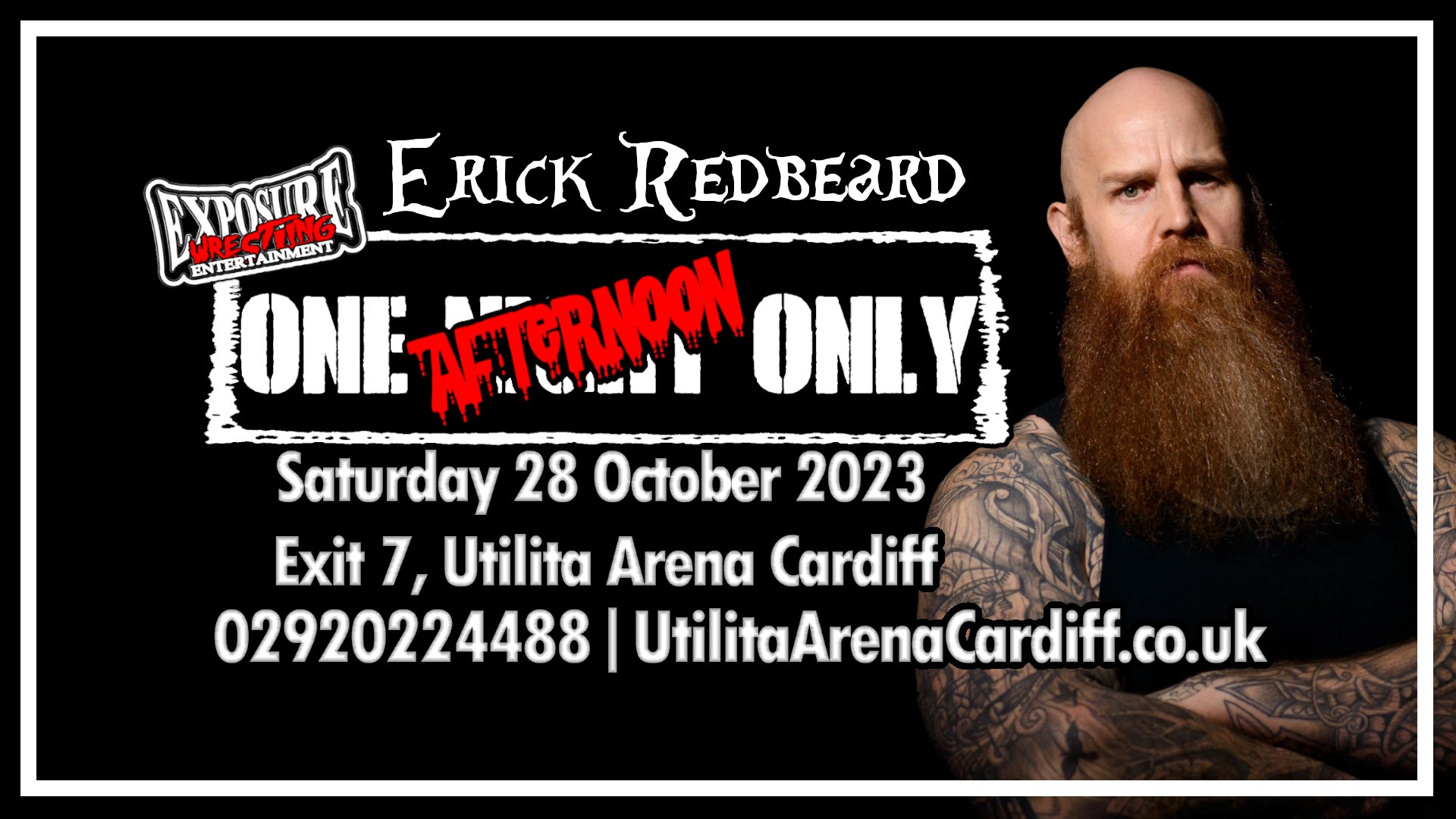 Erick Redbeard: One Afternoon Only Event Title Pic