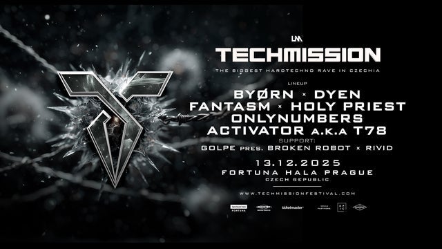 TECHMISSION PRAGUE: THE BIGGEST RAVE IN CZECHIA v Sportovní hala FORTUNA, Praha 7 13/12/2025