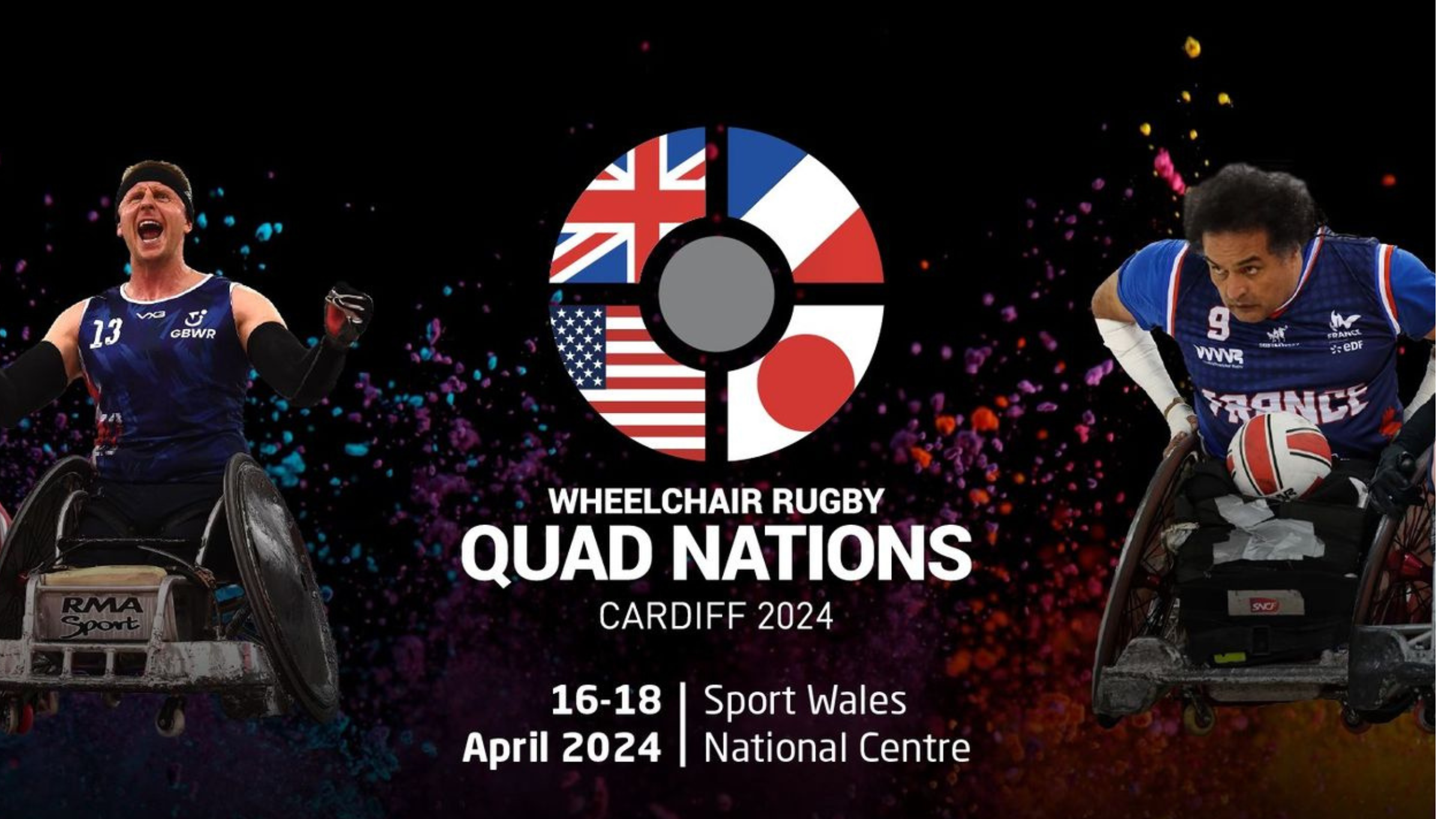 2024 Wheelchair Rugby Quad Nations - Thursday Finals Day Ticket Event Title Pic