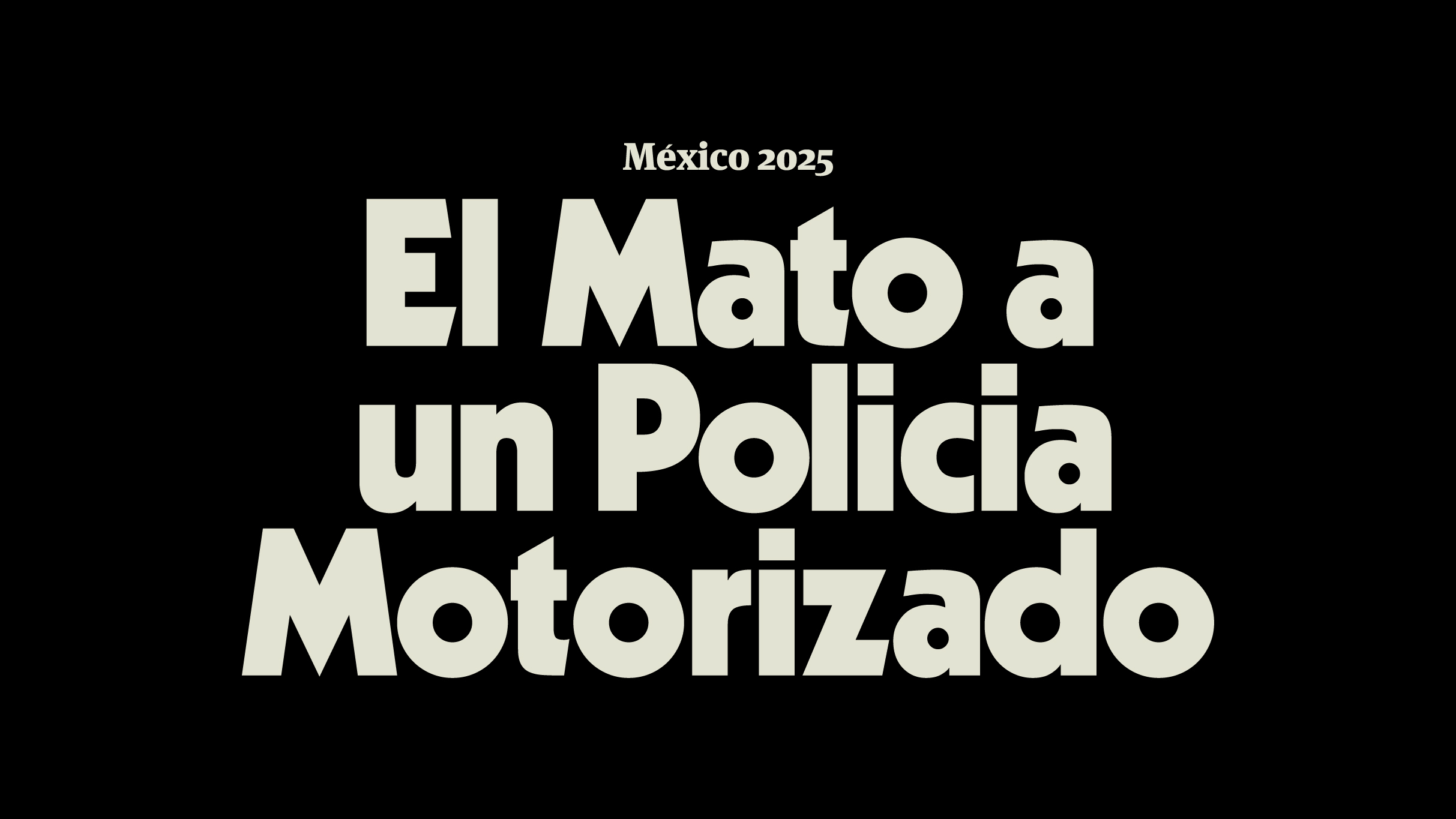 Él mató a un Policía motorizado