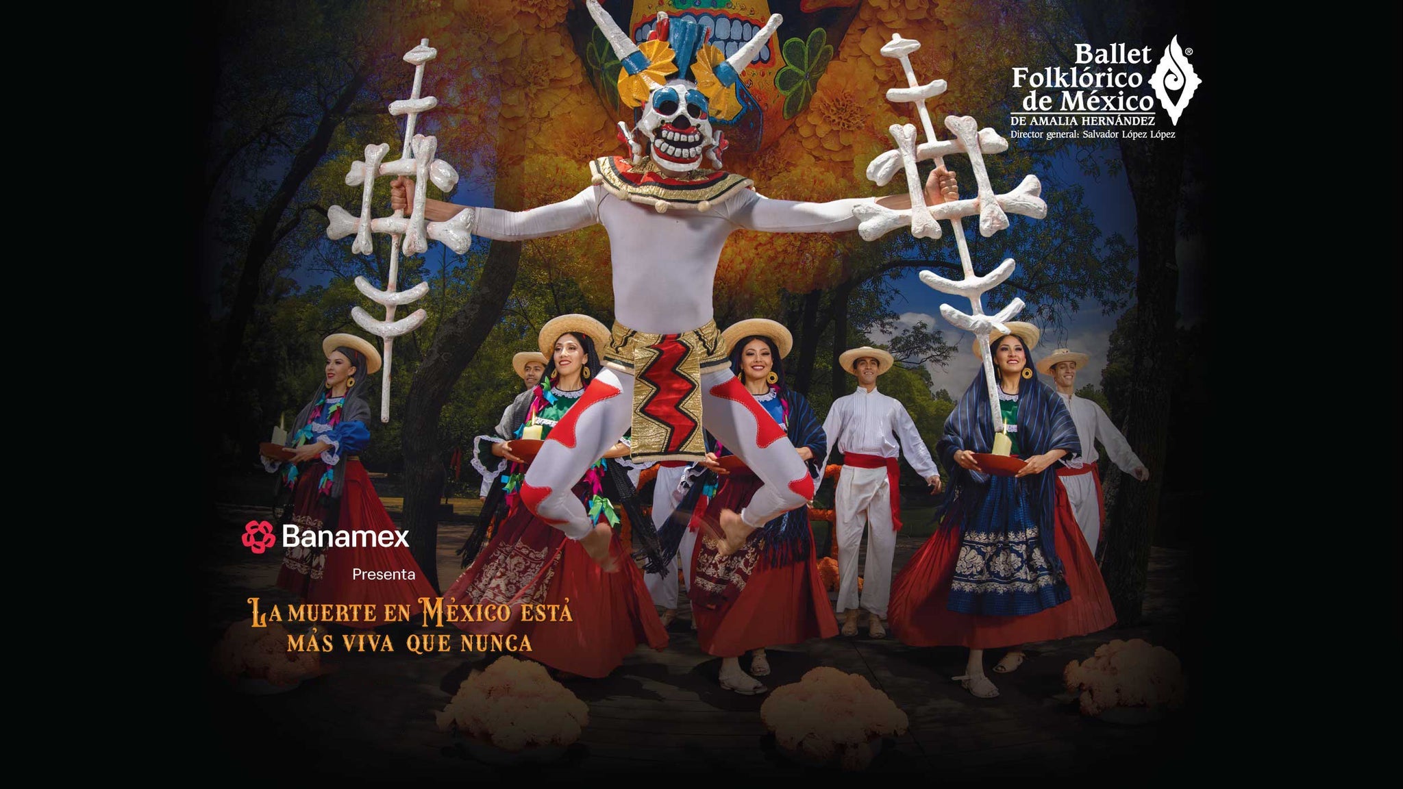 La muerte en México está más viva que nunca. Ballet Amalia Hernandez