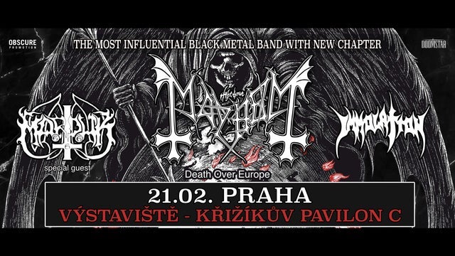 MAYHEM, MARDUK, IMMOLATION v Výstavište – Křížíkův pavilon C, Praha 7 21/02/2026