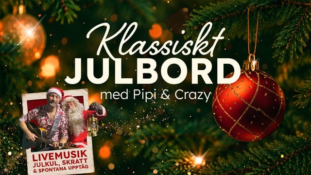 Klassiskt julbord med Pipi & Crazy promotional artwork
