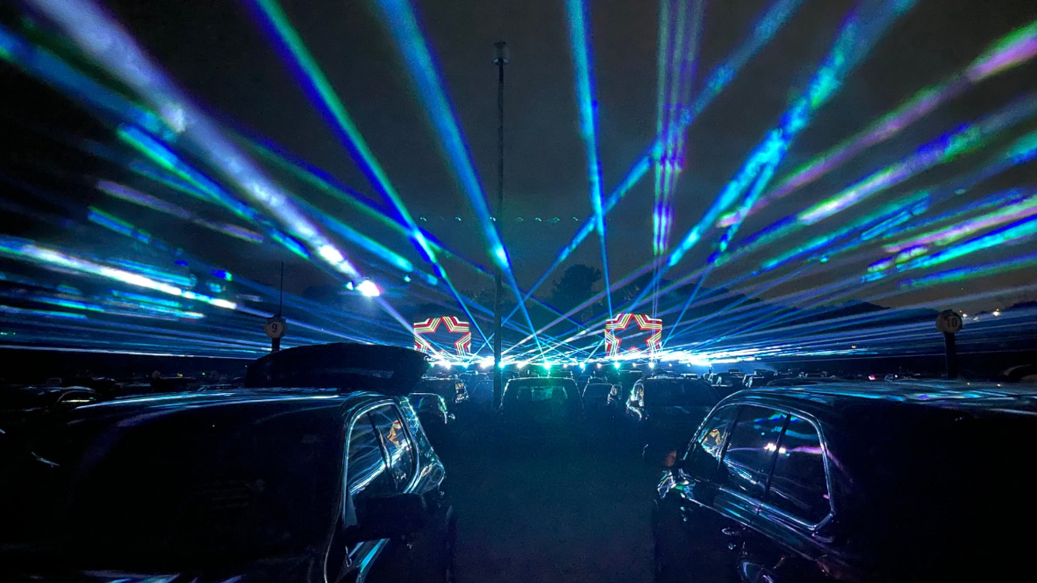 cabin fever drive in laser show