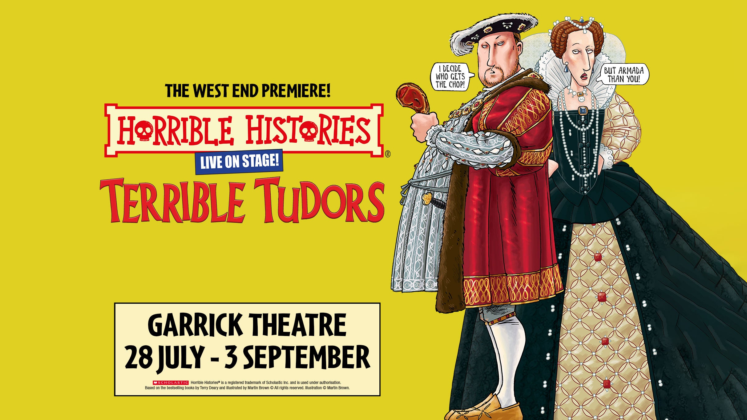 Horrible Histories - Terrible Tudors Event Title Pic