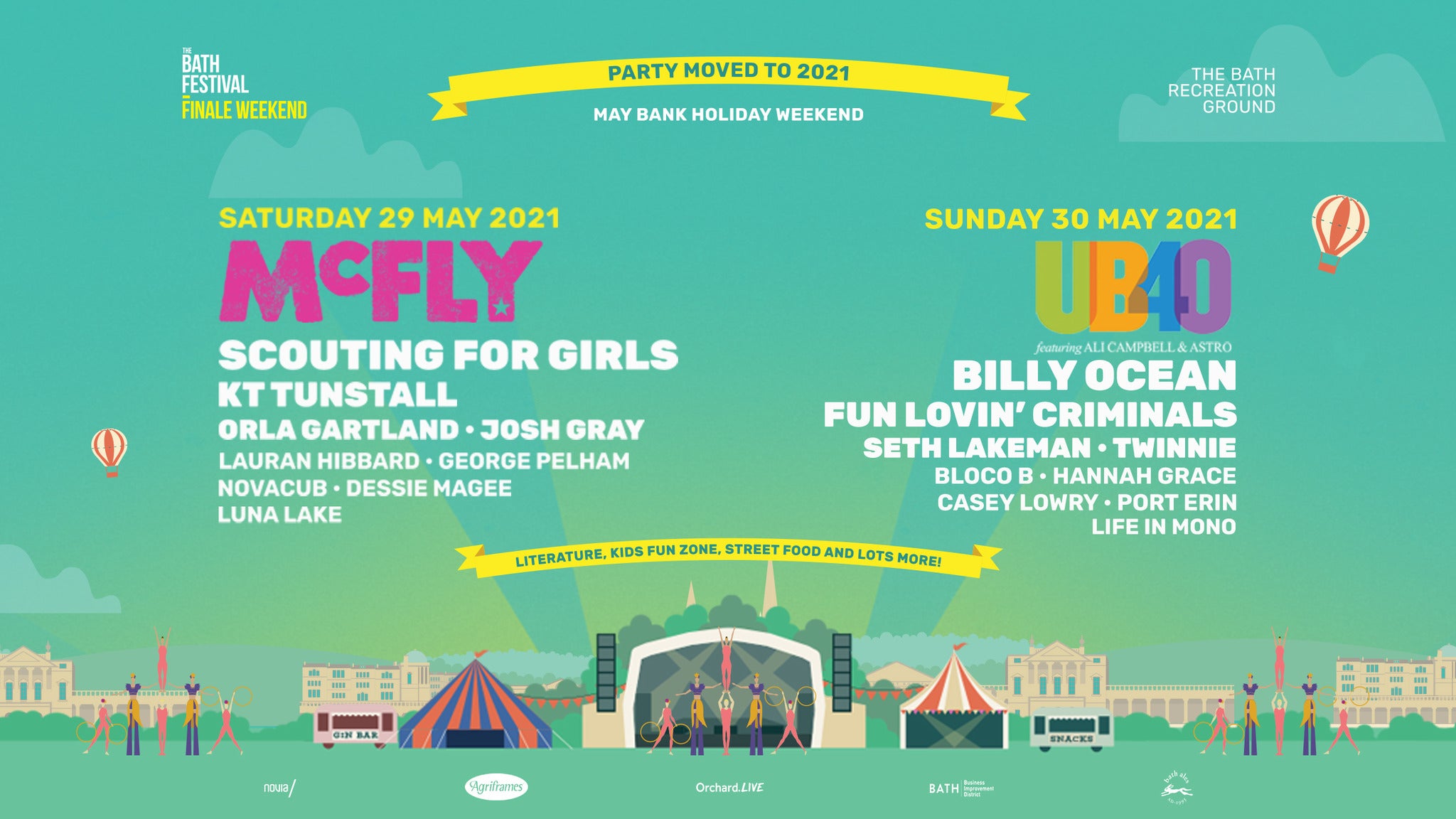 The Bath Festival Finale Weekender - Sunday Day Ticket Event Title Pic