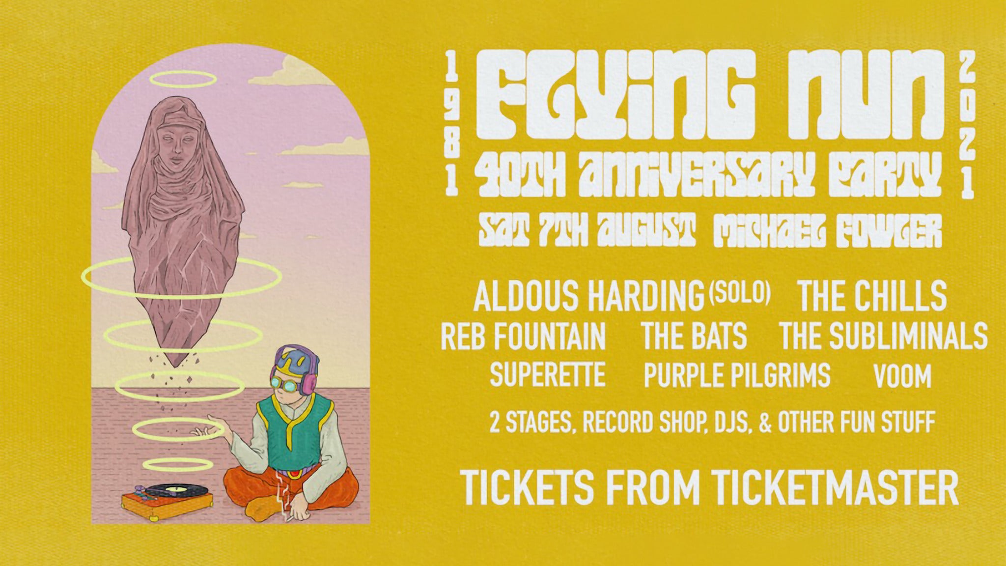 Image used with permission from Ticketmaster | Flying Nun 40th Anniversary Party tickets