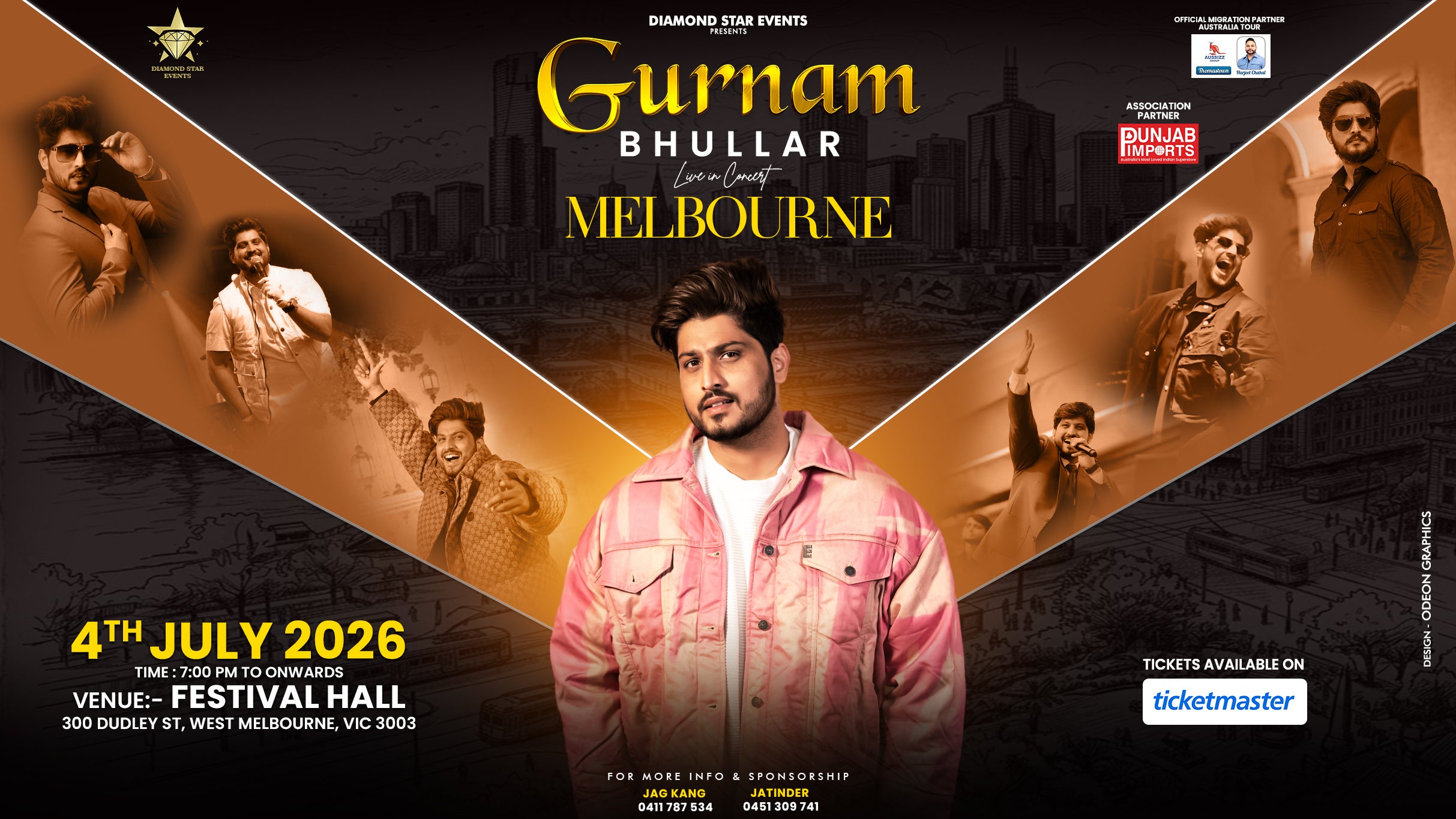 gurnam bhullar live 2026 live at Festival Hall Melbourne - Concert poster