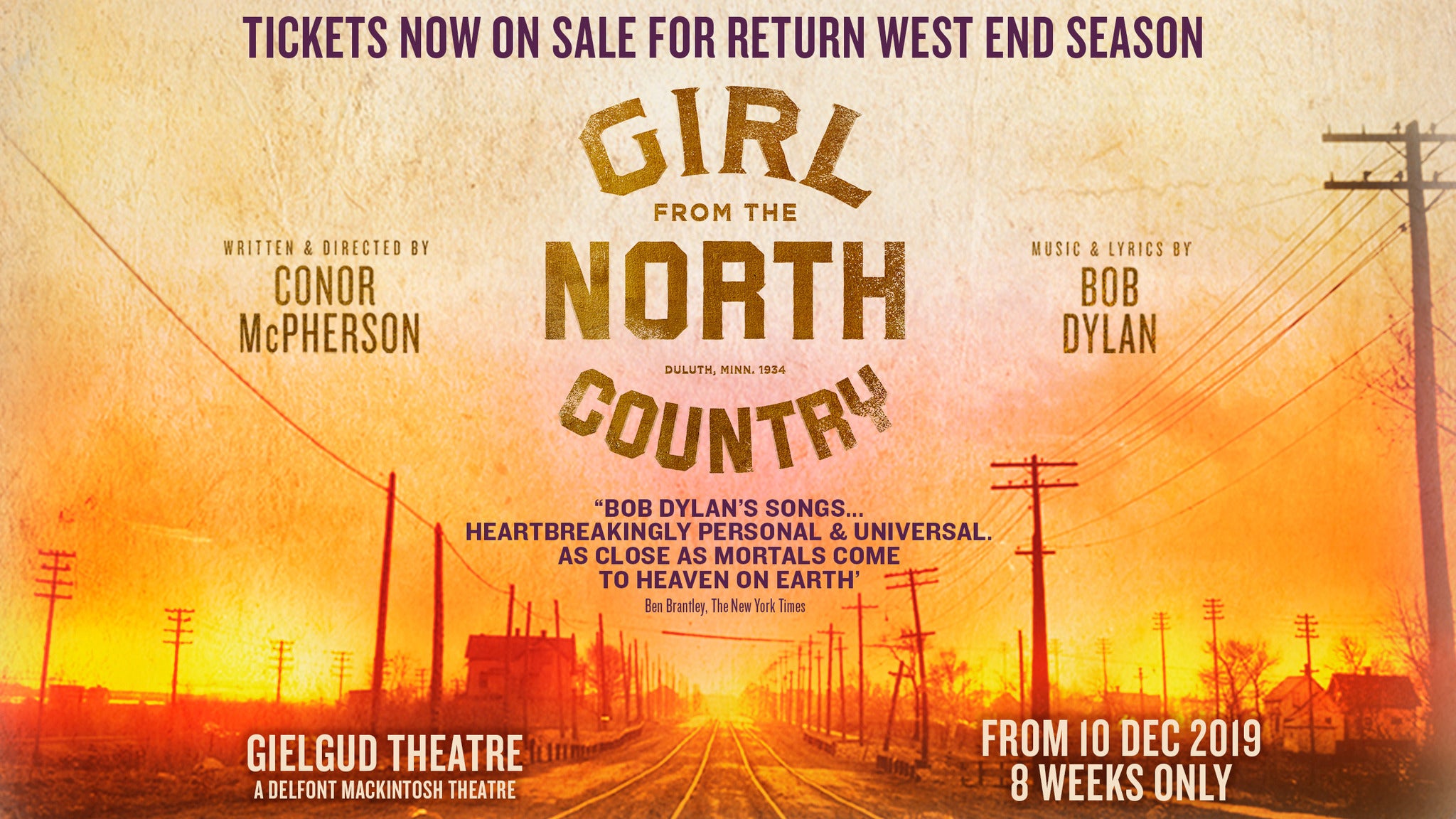 Image used with permission from Ticketmaster | Girl From The North Country tickets
