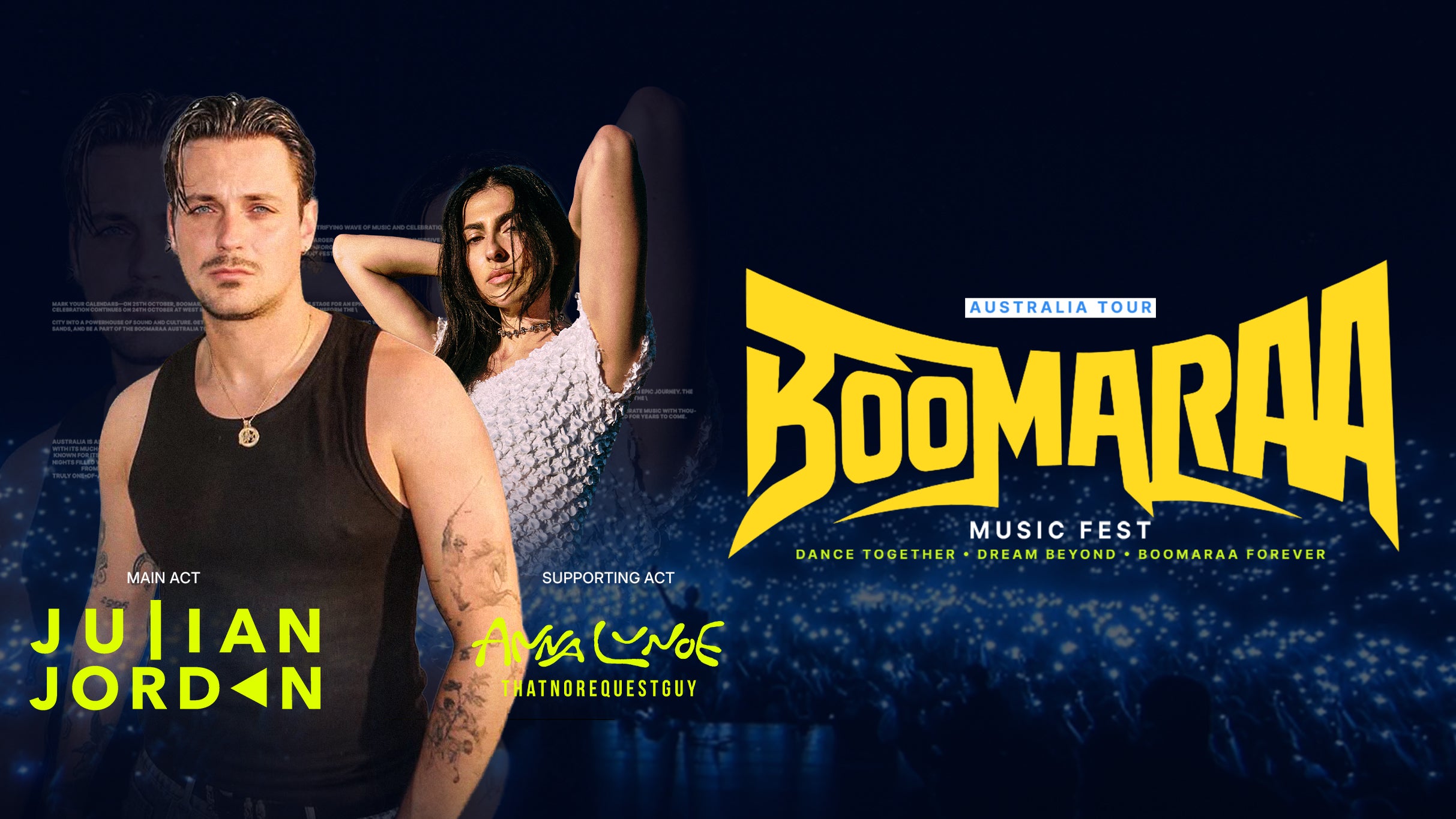 Presale codes for boomaraa music festival: members use these when buying pre-sale tickets