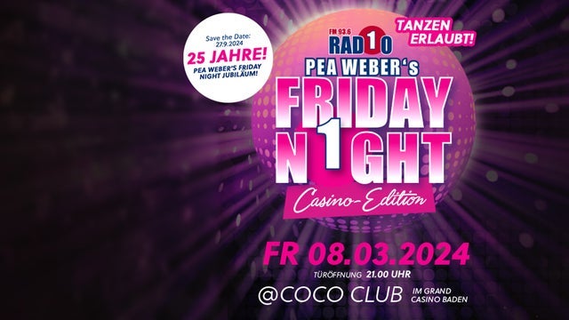 Radio 1 in COCO CLUB im Grand Casino Baden 08/03/2024