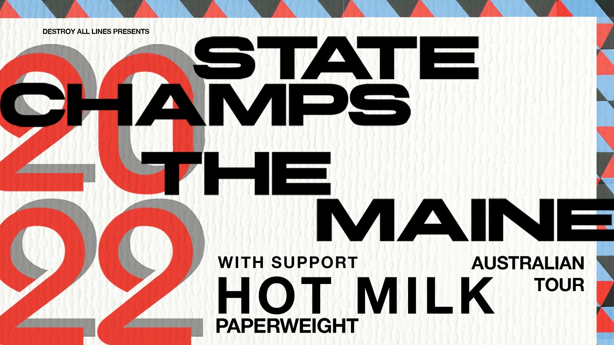 Image used with permission from Ticketmaster | State Champs and The Maine Australian Tour 2022 tickets