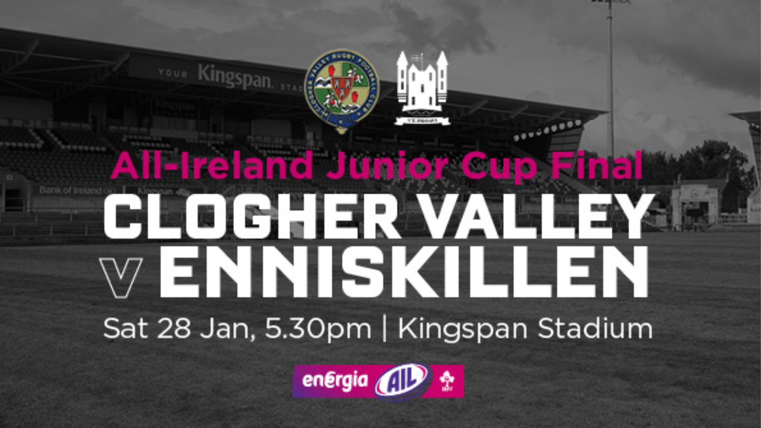 Energia All Ireland Junior Cup Final - Clogher Valley V Enniskillen Event Title Pic