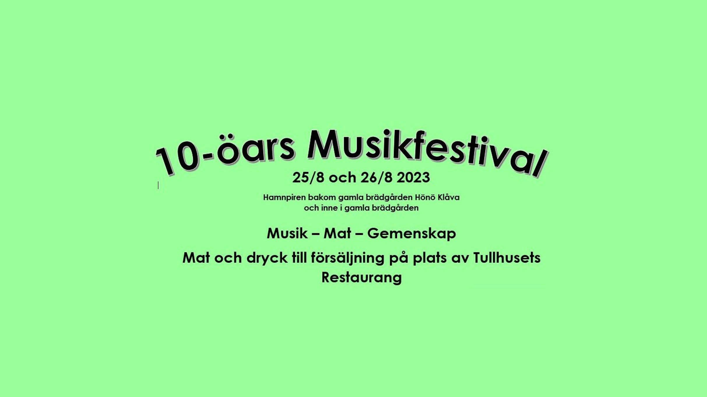 10-&ouml;ars Musikfestival presale information on freepresalepasswords.com