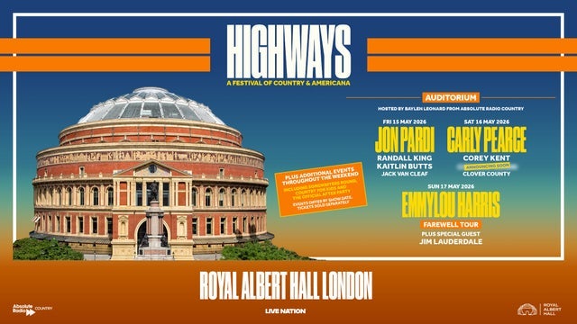 Highways – Songwriters’ Round in Royal Albert Hall, London 16/05/2026