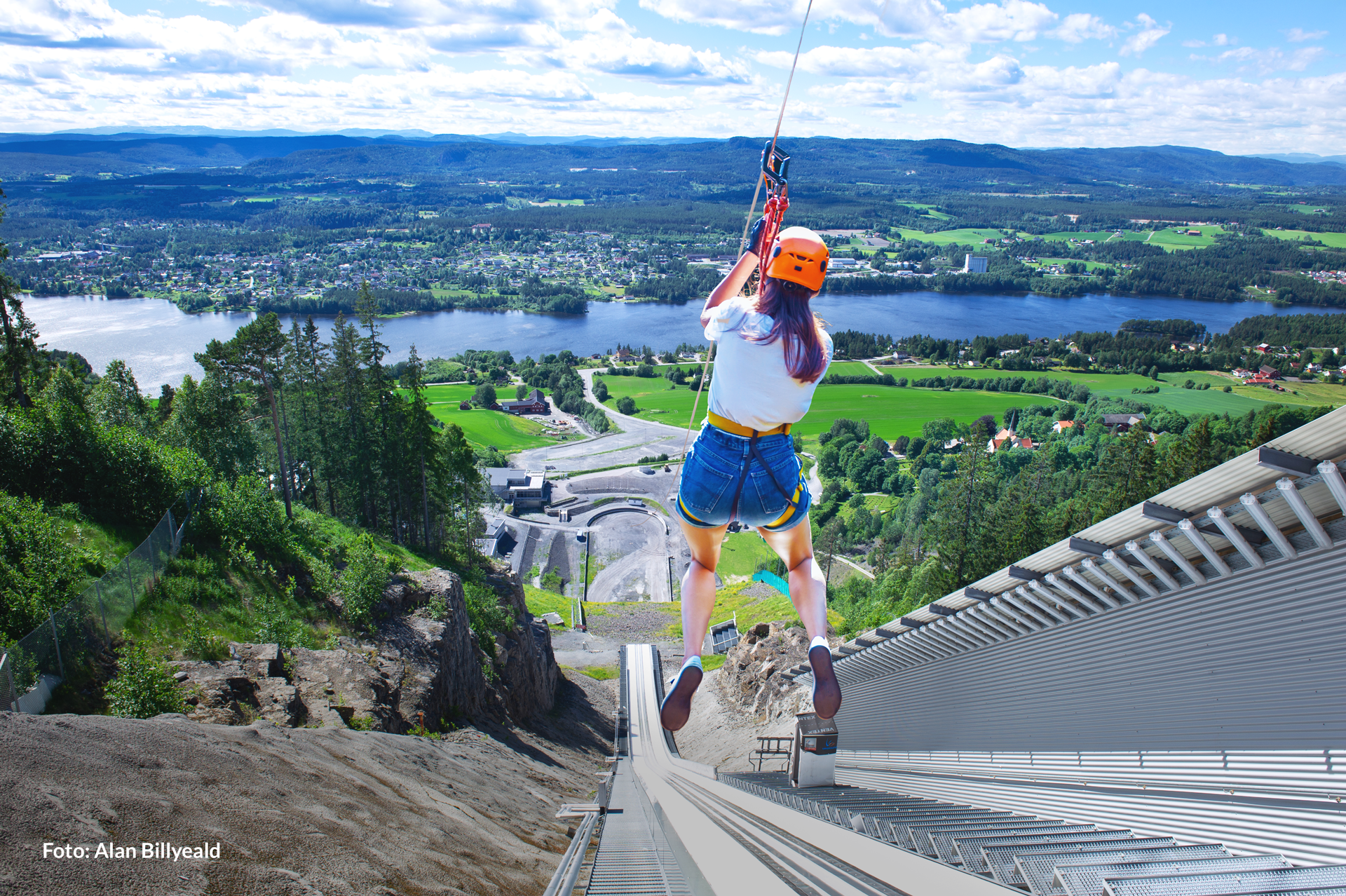Zipline i Vikersundbakken