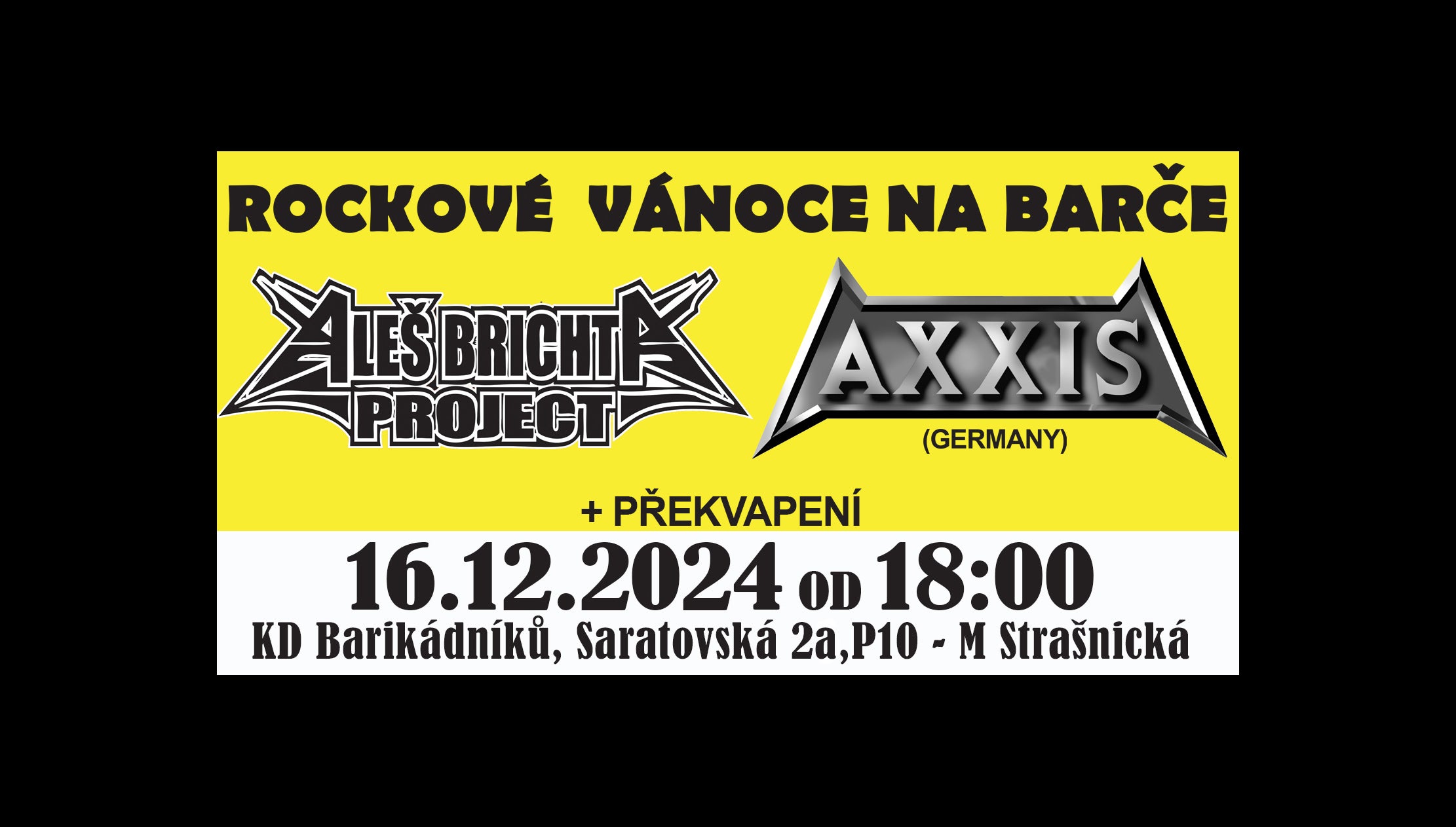 Rockové Vánoce na Barče- Praha -KD Barikádníků Praha 10 Saratovská 20, Praha 10 10000