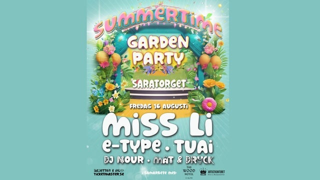 Summertime Garden Party i Saratorget, Skellefteå 16/08/2024