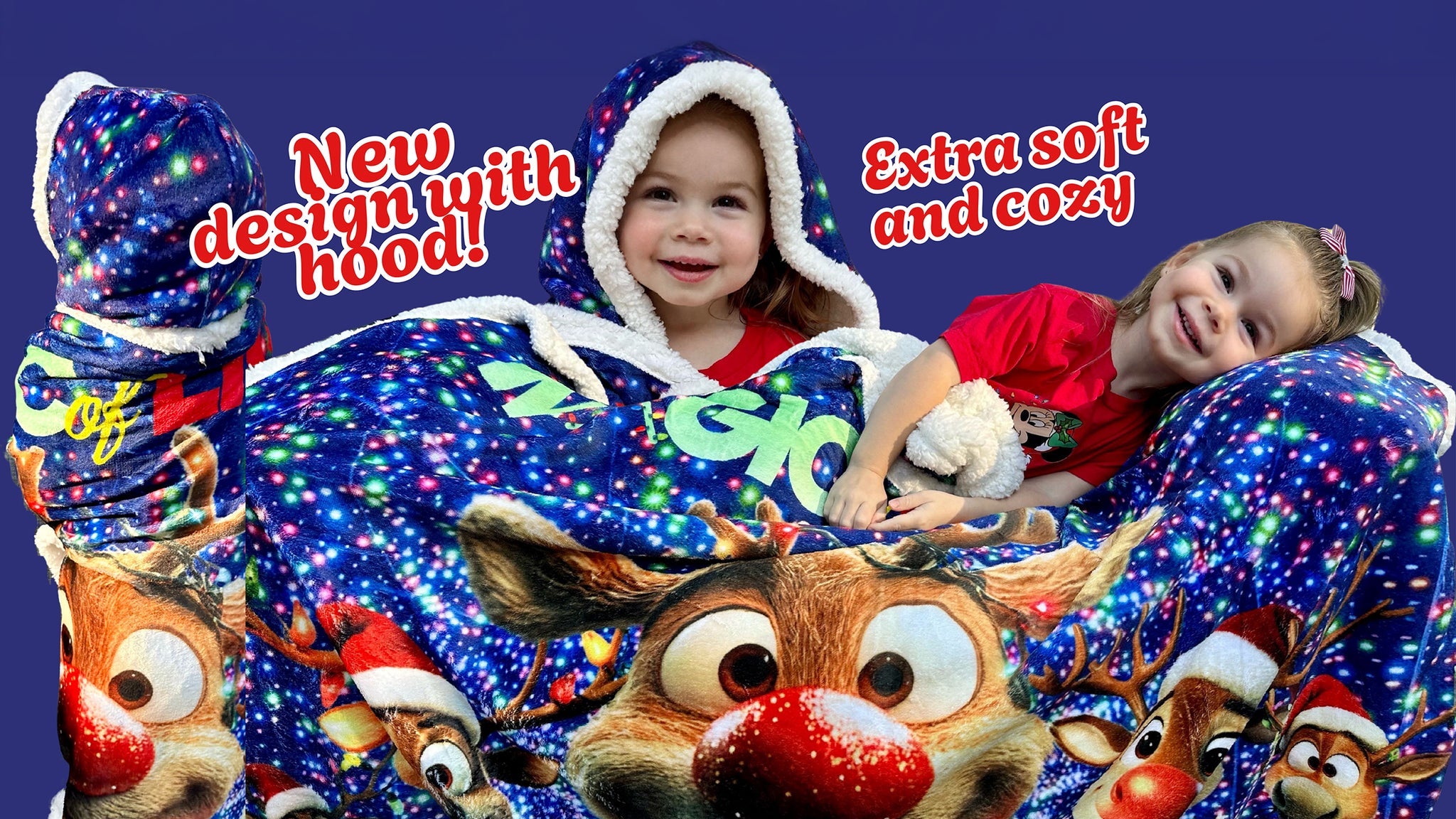 Magic of Lights – Reindeer Blanket