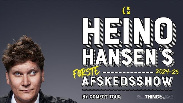 HEINO HANSEN’S FØRSTE AFSKEDSSHOW i Nykøbing Falster Teater 01/12/2024