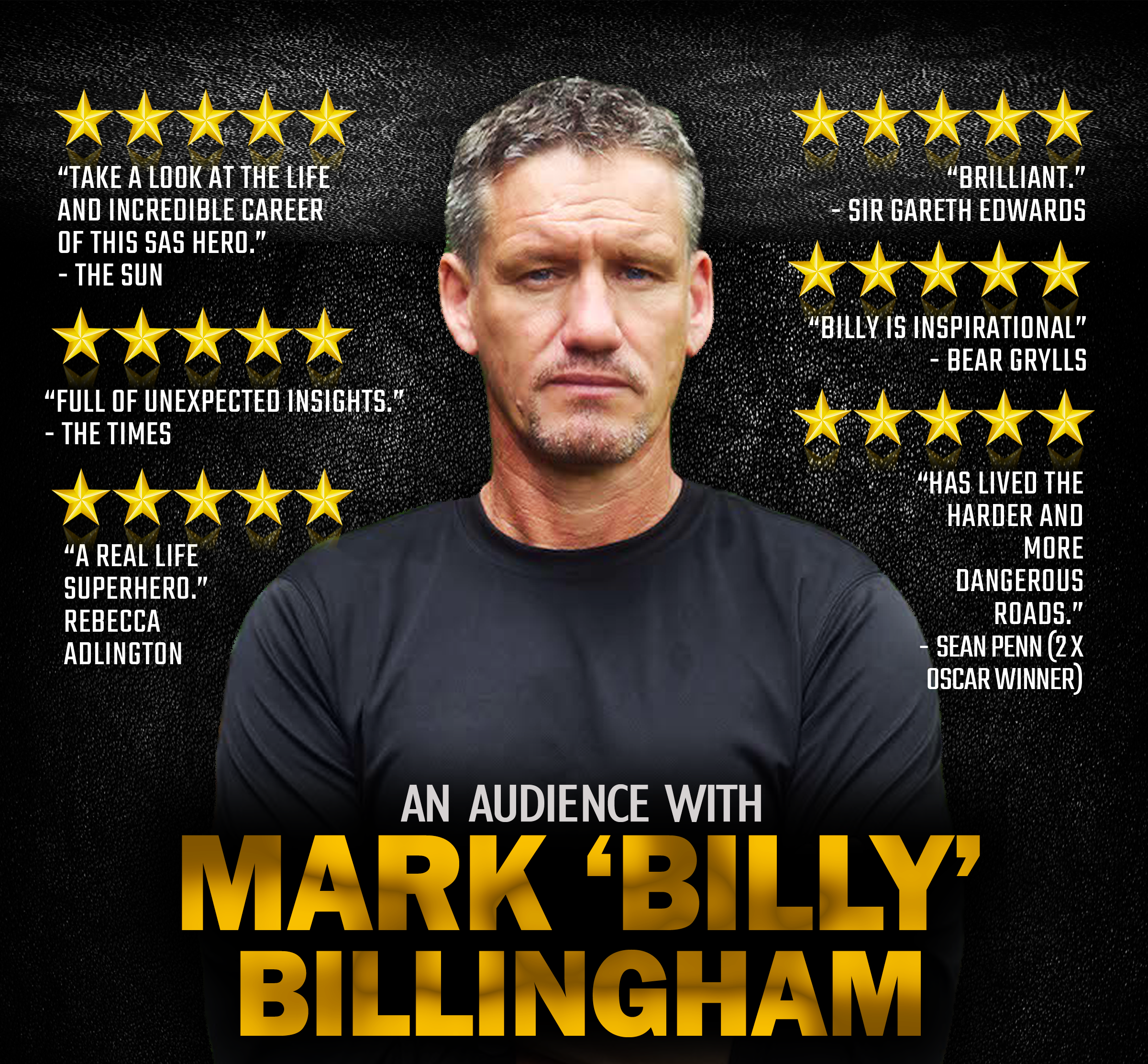 Billy Billingham: Always A Little Further Event Title Pic