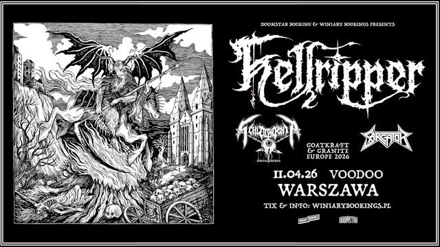 HELLRIPPER, SCHIZOPHRENIA, SARCATOR, Hellripper w Voodoo Club, Warsaw 11/04/2026