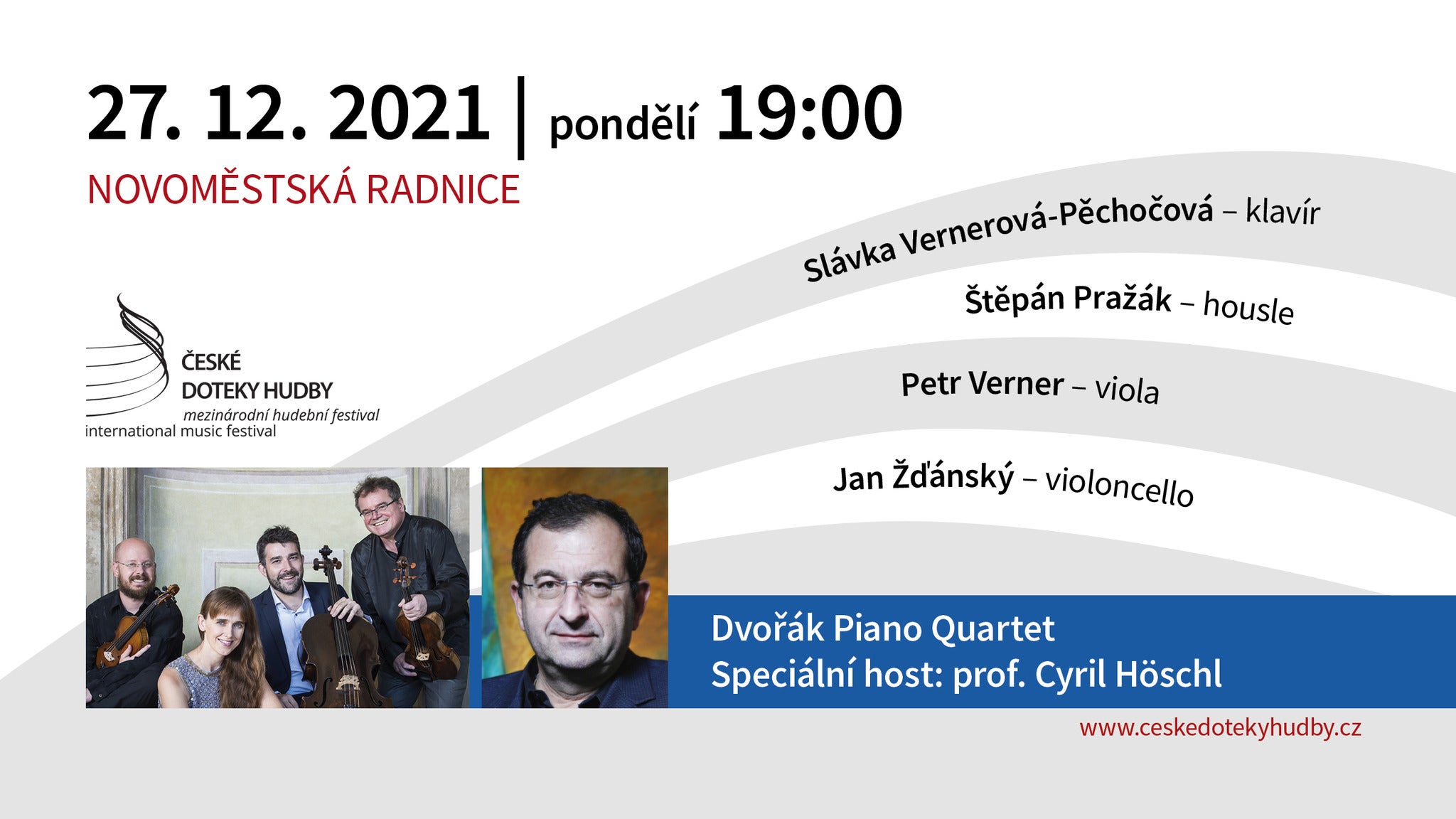 DVOŘÁK PIANO QUARTET- koncert v Praze -Novoměstská radnice Praha 2 Karlovo náměstí 23, Praha 2 12000