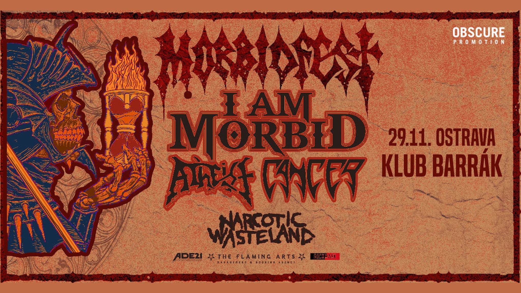 Source-aware visual connected to I'M MORBID, ATHEIST, CANCER, NARCOTIC WASTELAND