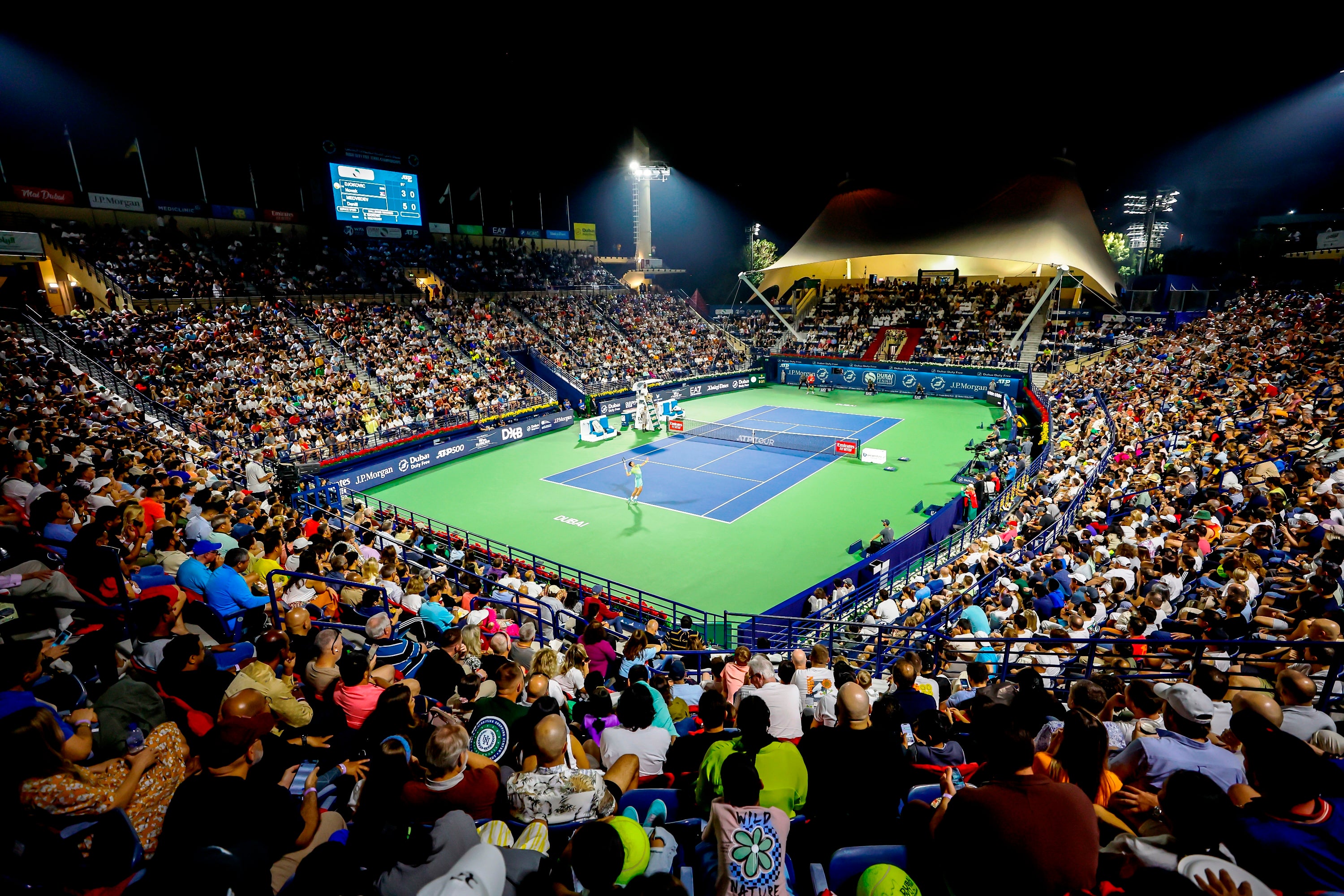 Dubai Tennis Champs on X: Saturday night under the lights