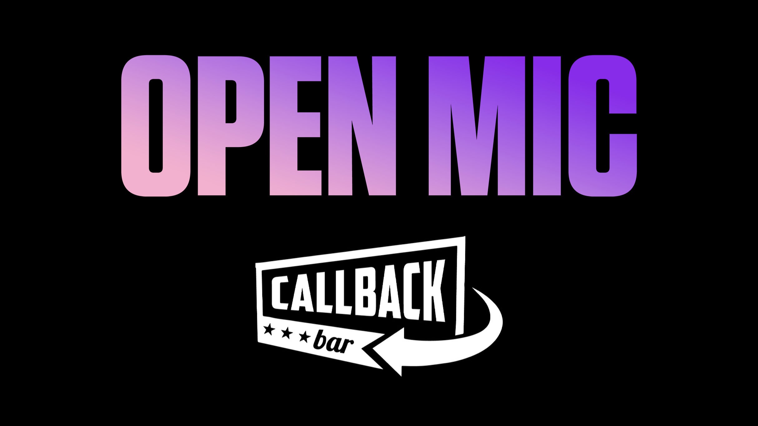 Open Mic hosted by Marcus Mangham – in the Callback Bar at Punch Line Comedy Club – Sacramento – Sacramento, CA