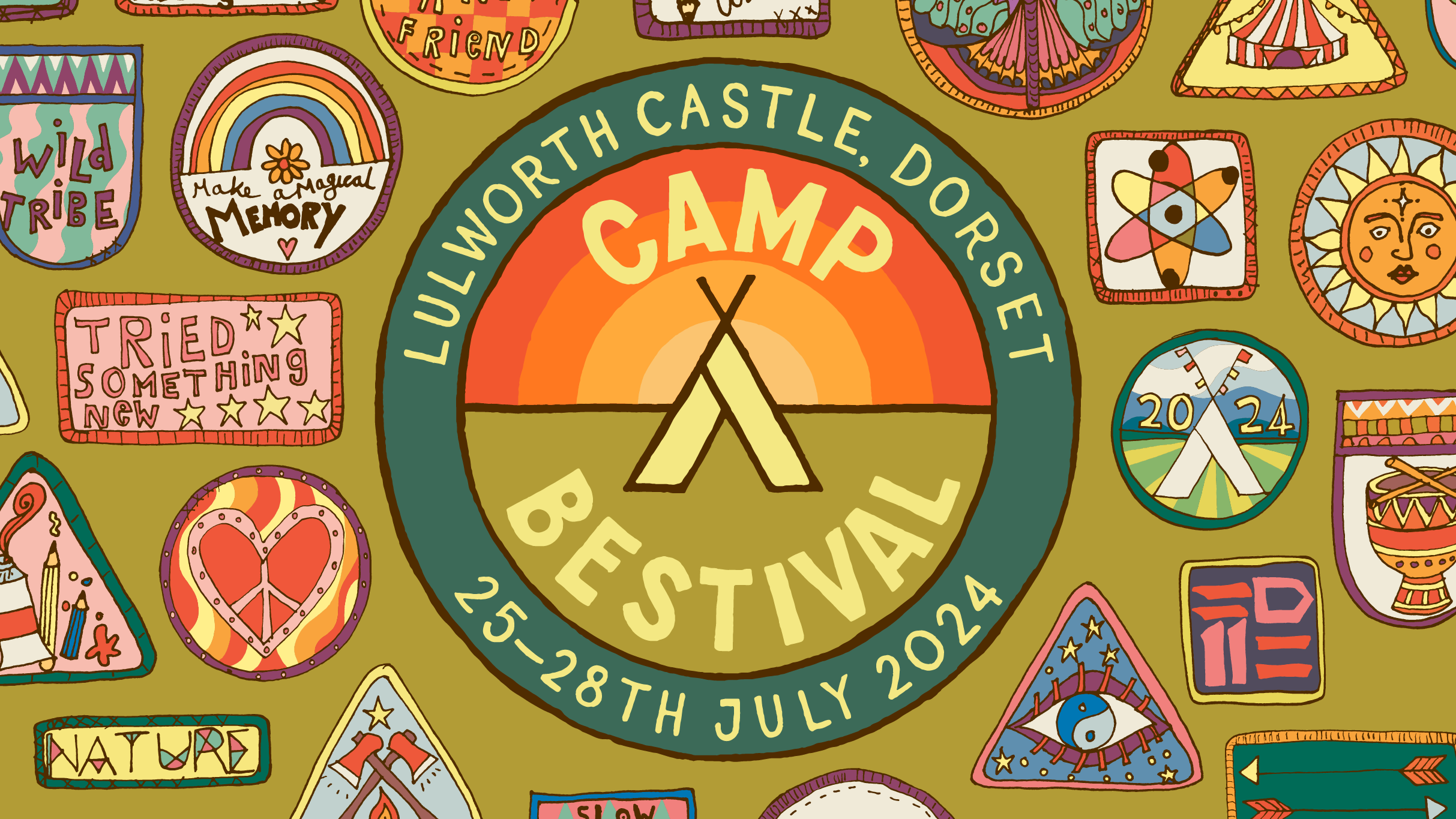 Camp Bestival Dorset Boutique - Tipi Tent for 3