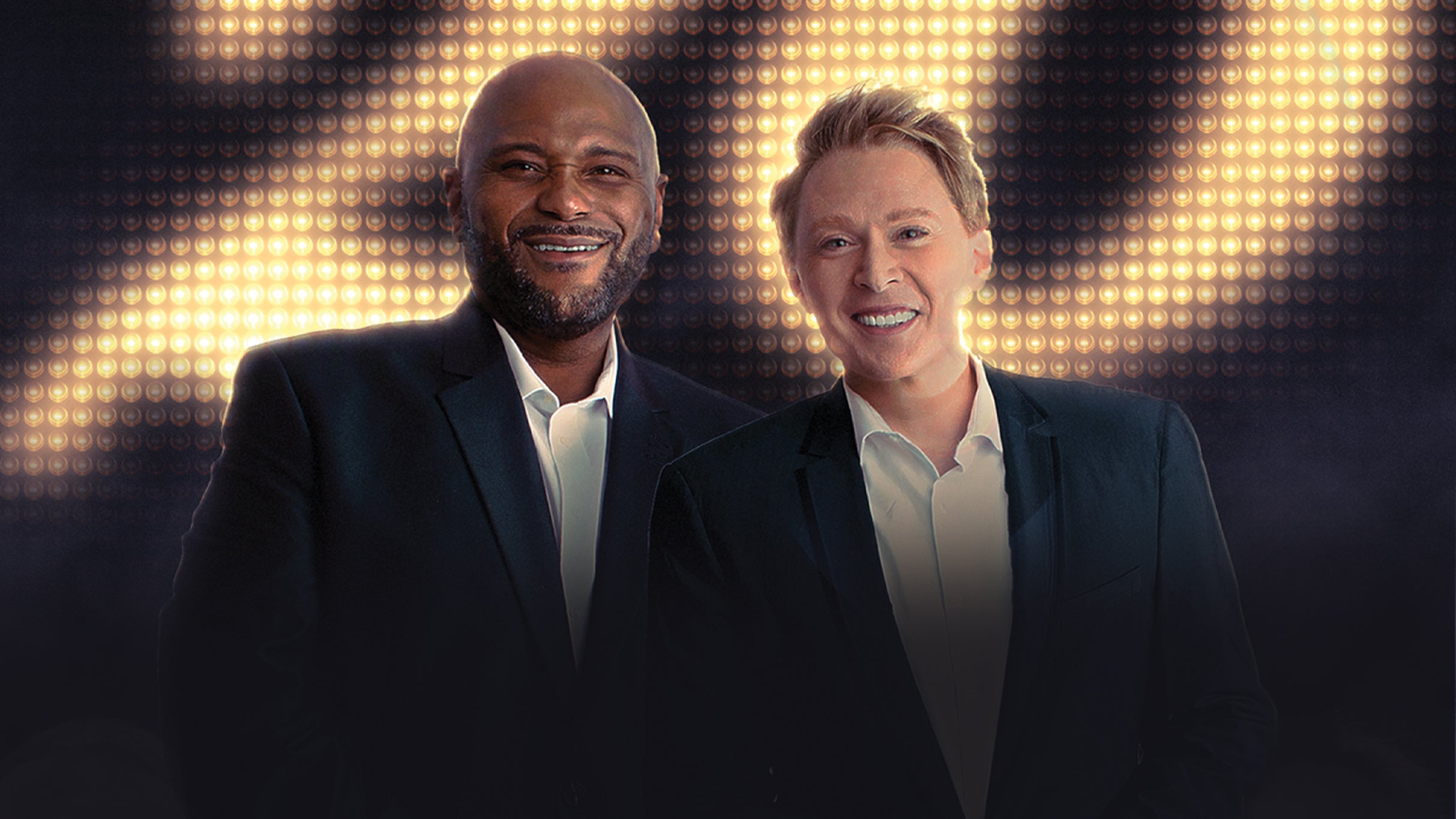 Ruben Studdard & Clay Aiken in Atlanta promo photo for Live Nation presale offer code