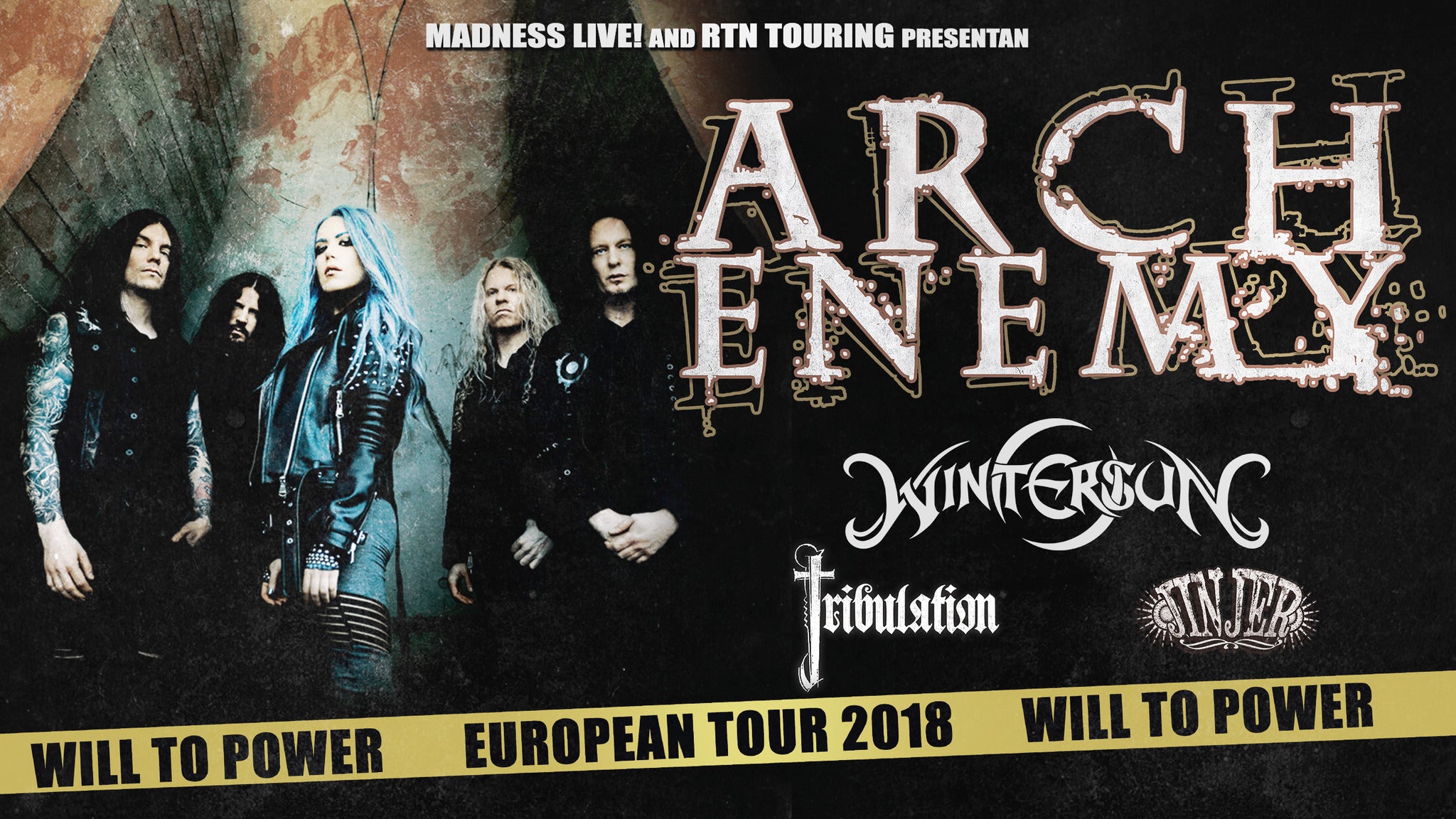Arch Enemy + Wintersun + Tribulation + Jinjer Tickets, 20222023