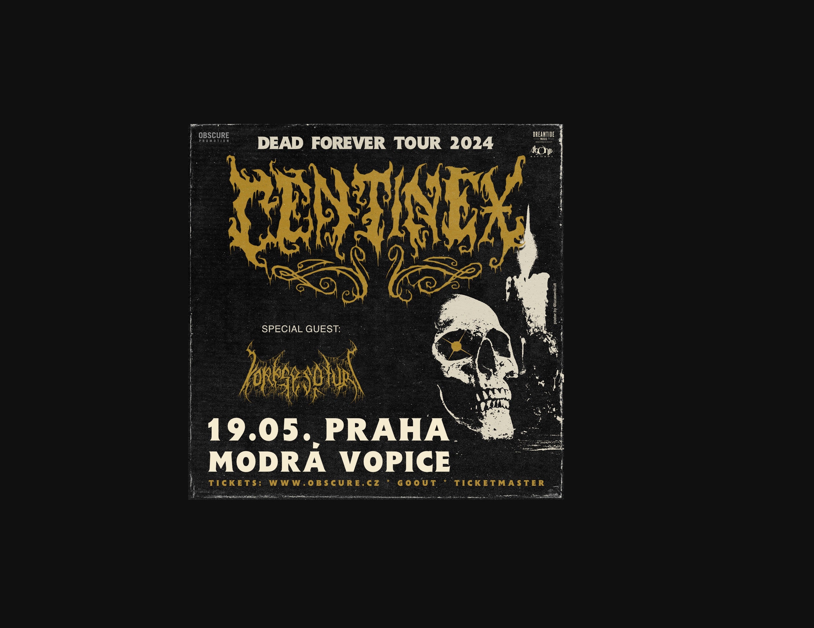 CENTINEX, KORPSESOTURI- Praha -Music Club Modrá Vopice Praha 9 Vysočanská 35/2, Praha 9 19000