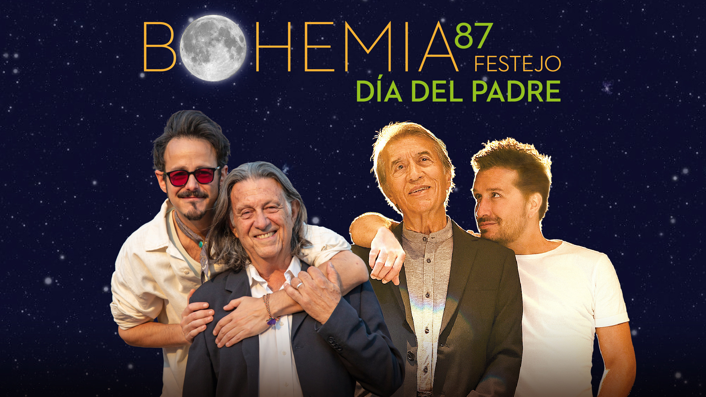Bohemia 87. Memo Méndez Guiú y Billy( de Motel) Napoleón y José María