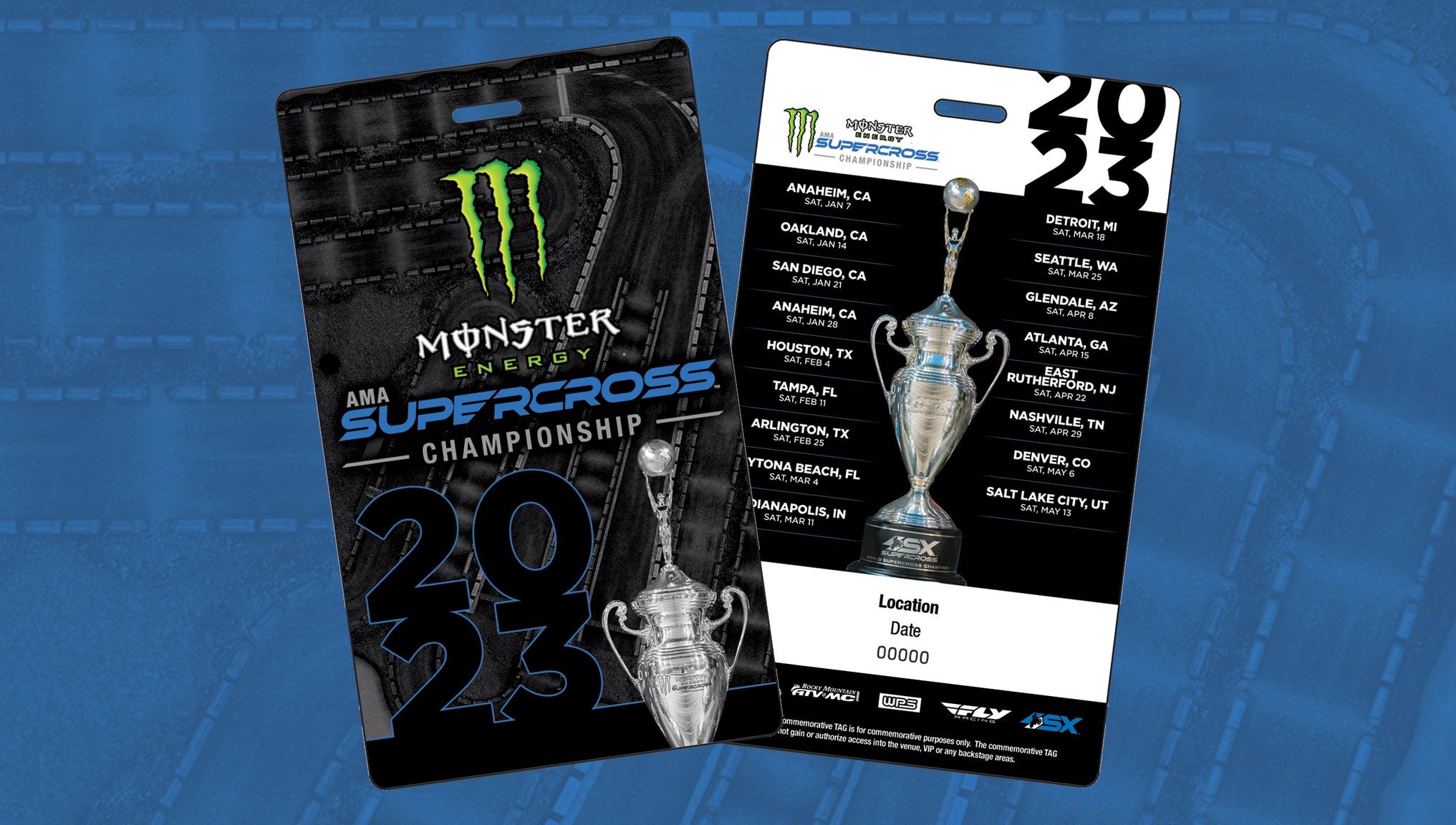 Monster Energy Supercross Official Souvenir Tag Tickets Event Dates