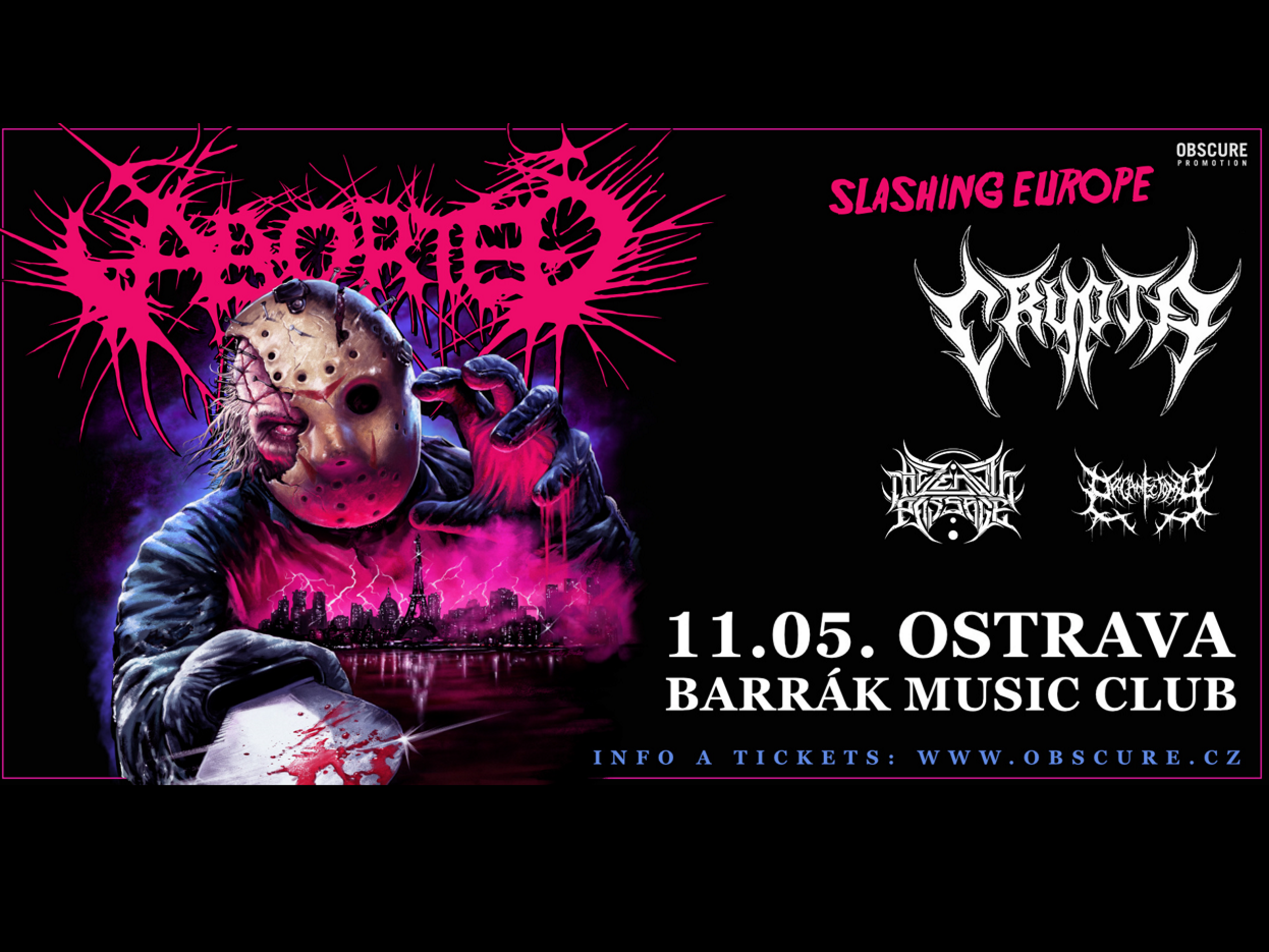 ABORTED, CRYPTA, THE ZENITH PASSAGE, ORGANECTOMY 