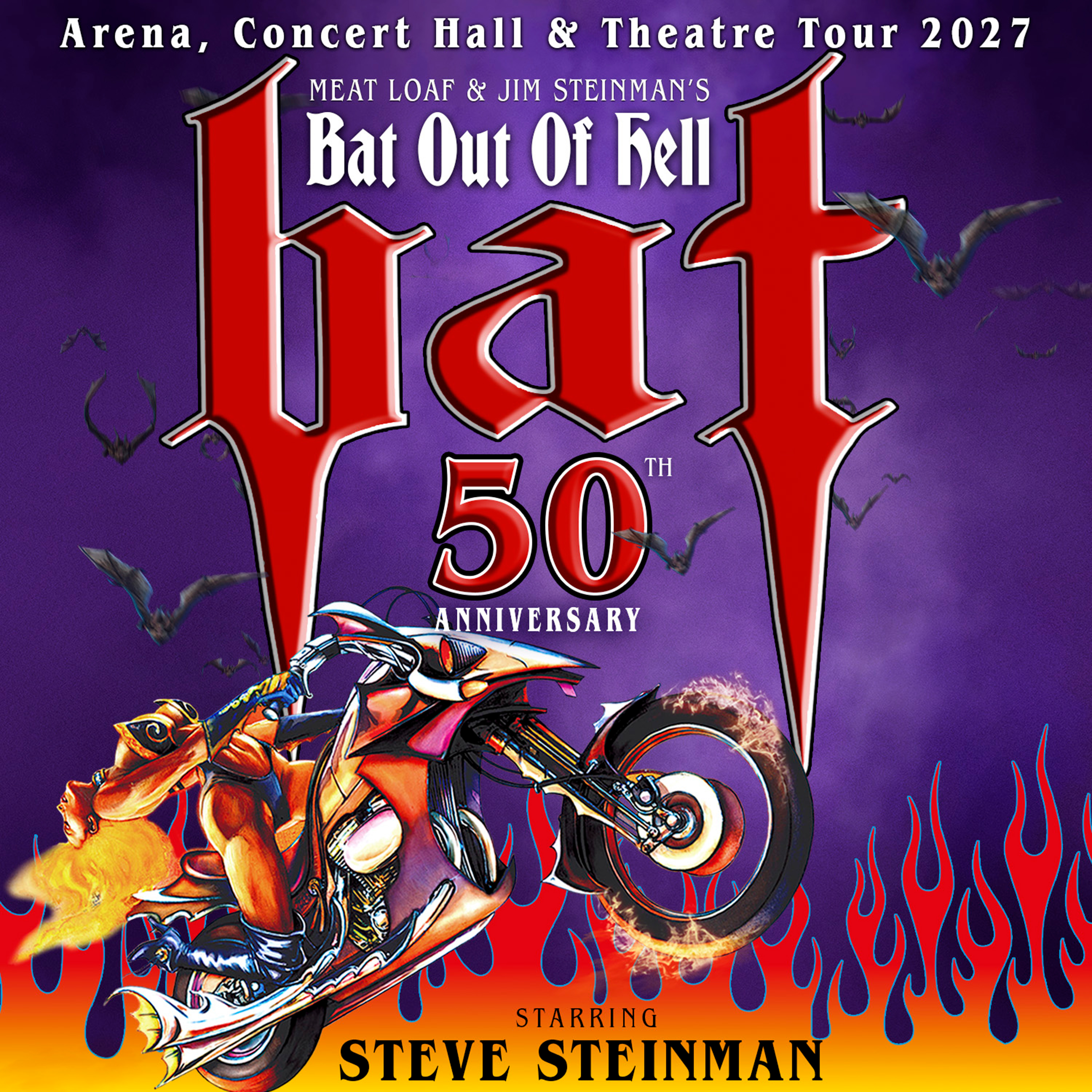 Steve Steinman''s BAT - Bat Out of Hell 50th Anniversary Tour show poster