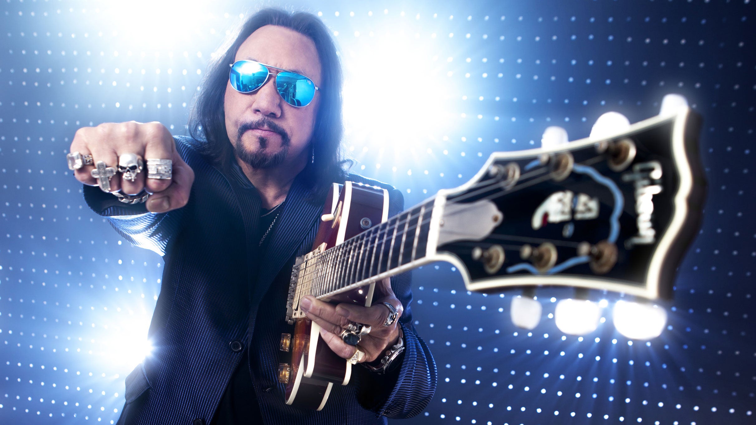 Ace Frehley in Charles Town promo photo for Official Platinum Onsale presale offer code