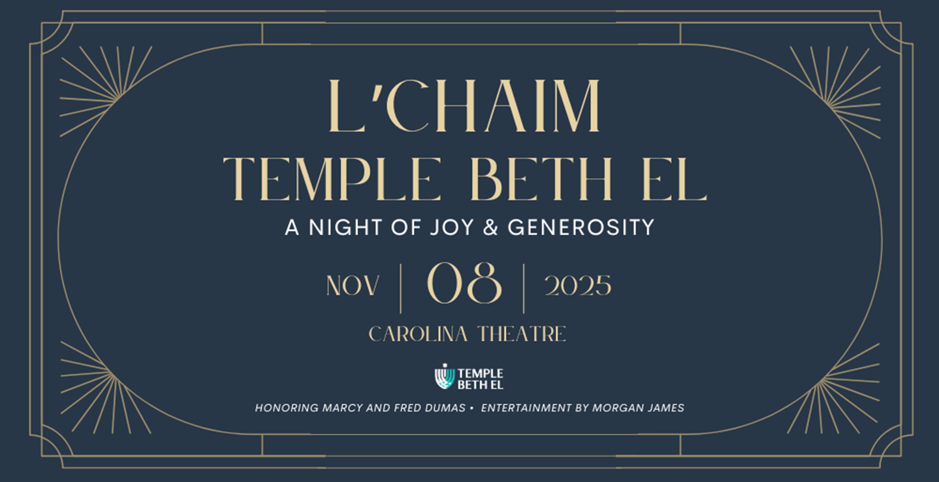 Private Event - L'Chaim Temple Beth El: A Night of Joy and Generosity