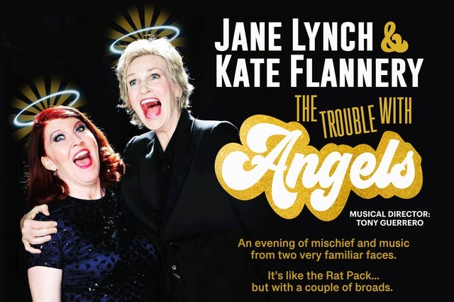 Jane Lynch & Kate Flannery's "The Trouble With Angels" 2025 in Englewood: pre-sale passwords Jane Lynch & Kate Flannery's "The Trouble With Angels" 2025 in Englewood promotional photo for Bergenpac Special presale tickets offer